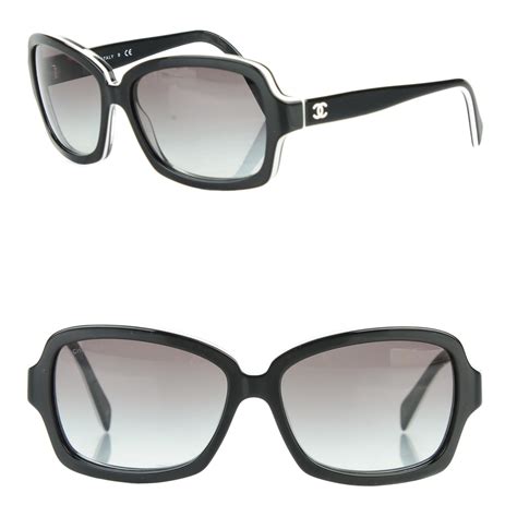 chanel sunglasses 5143 black white